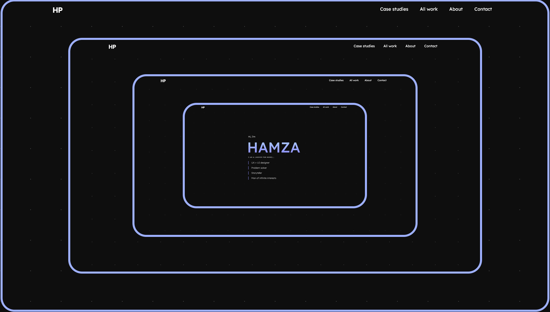 Portfolio landing page